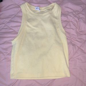 yellow tank top